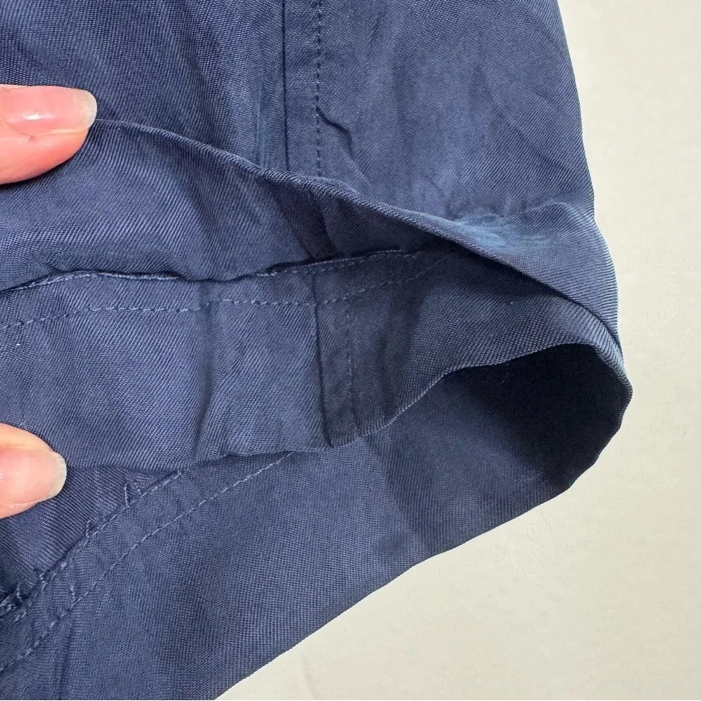 Johnny Was Pete & Greta Navy Blue Cargo Pants Size 12 lagenlook casual